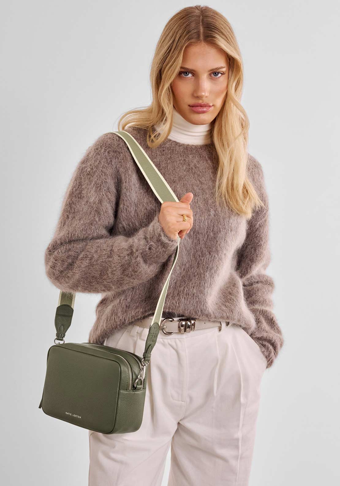 Katie Loxton Lottie Crossbody Bag, Khaki Green
