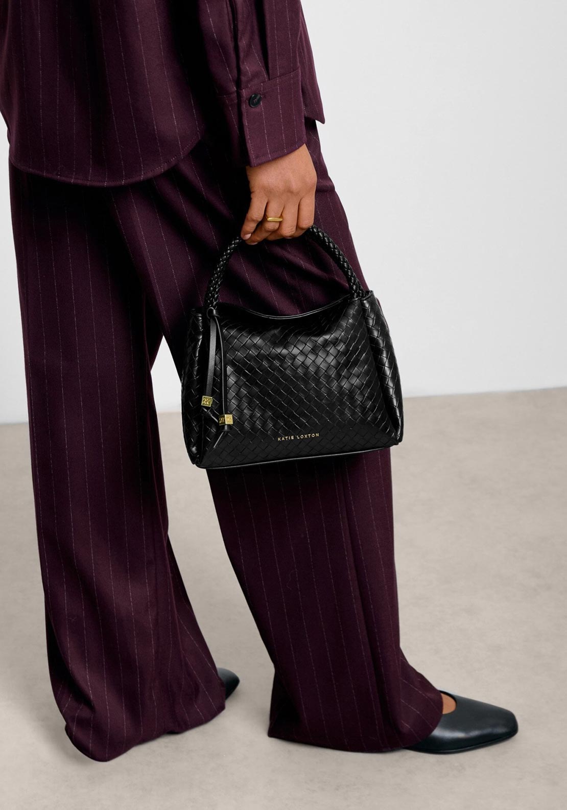 NOVA WOVEN TEXTURE TOP HANDLE BAG