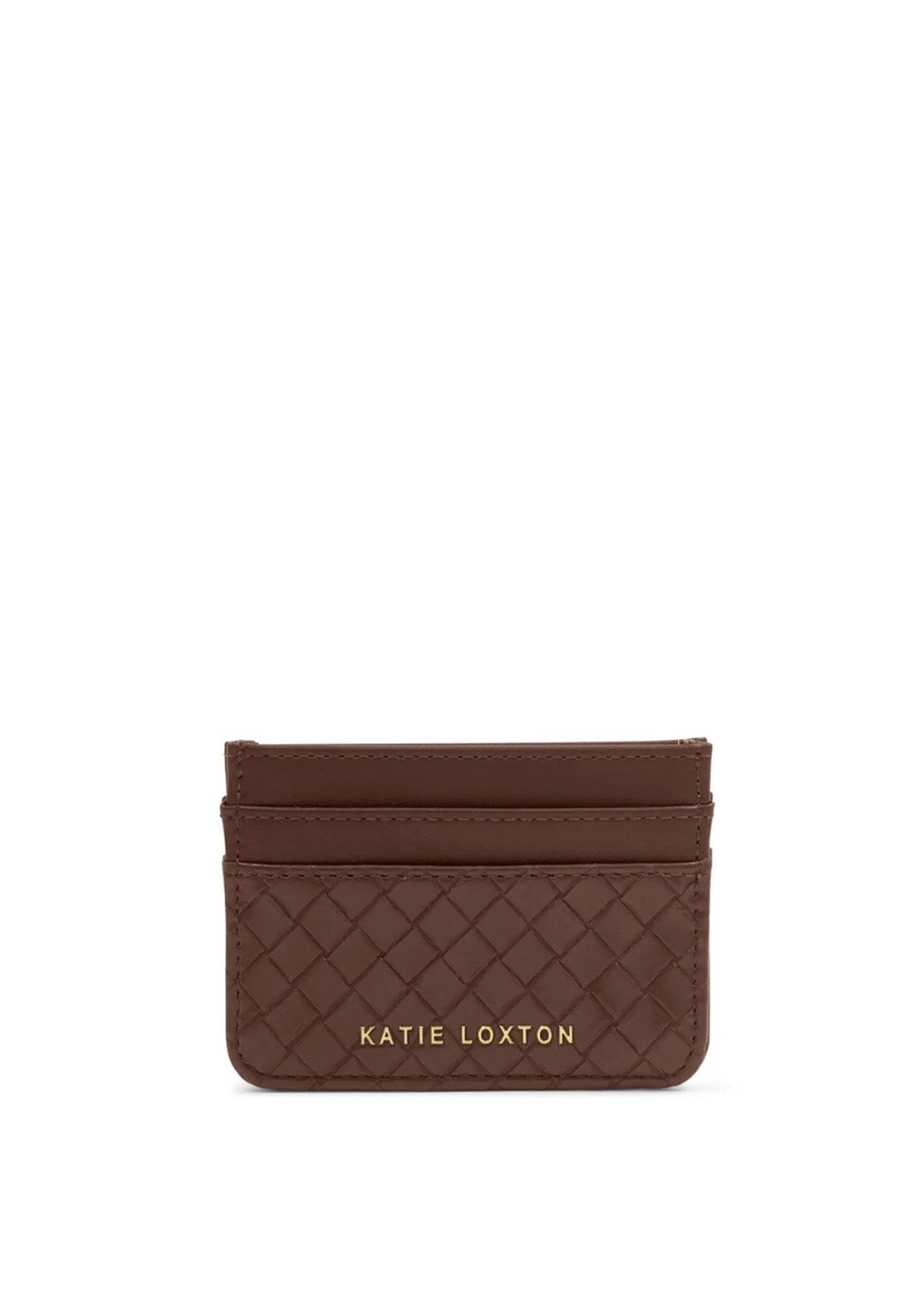 Katie Loxton Nova Woven Texture Card Holder, Brown