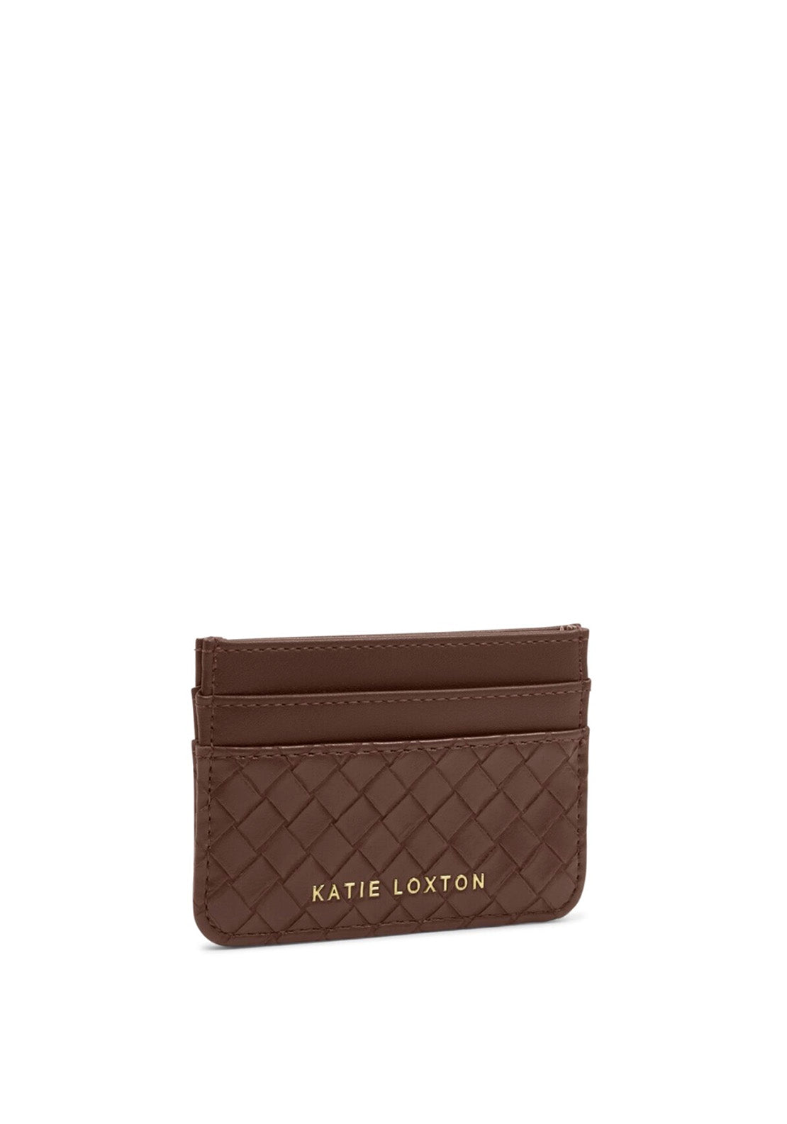 Katie Loxton Nova Woven Texture Card Holder, Brown