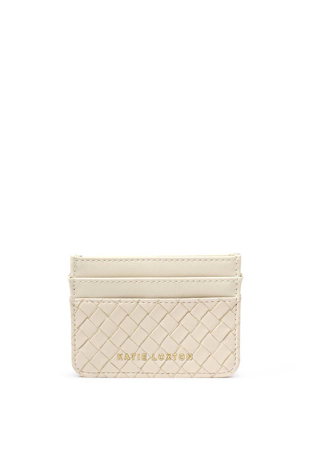 Katie Loxton Nova Woven Texture Card Holder, Off White