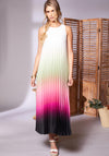 Kate Cooper Ombre Pleated Maxi Dress, Watermelon