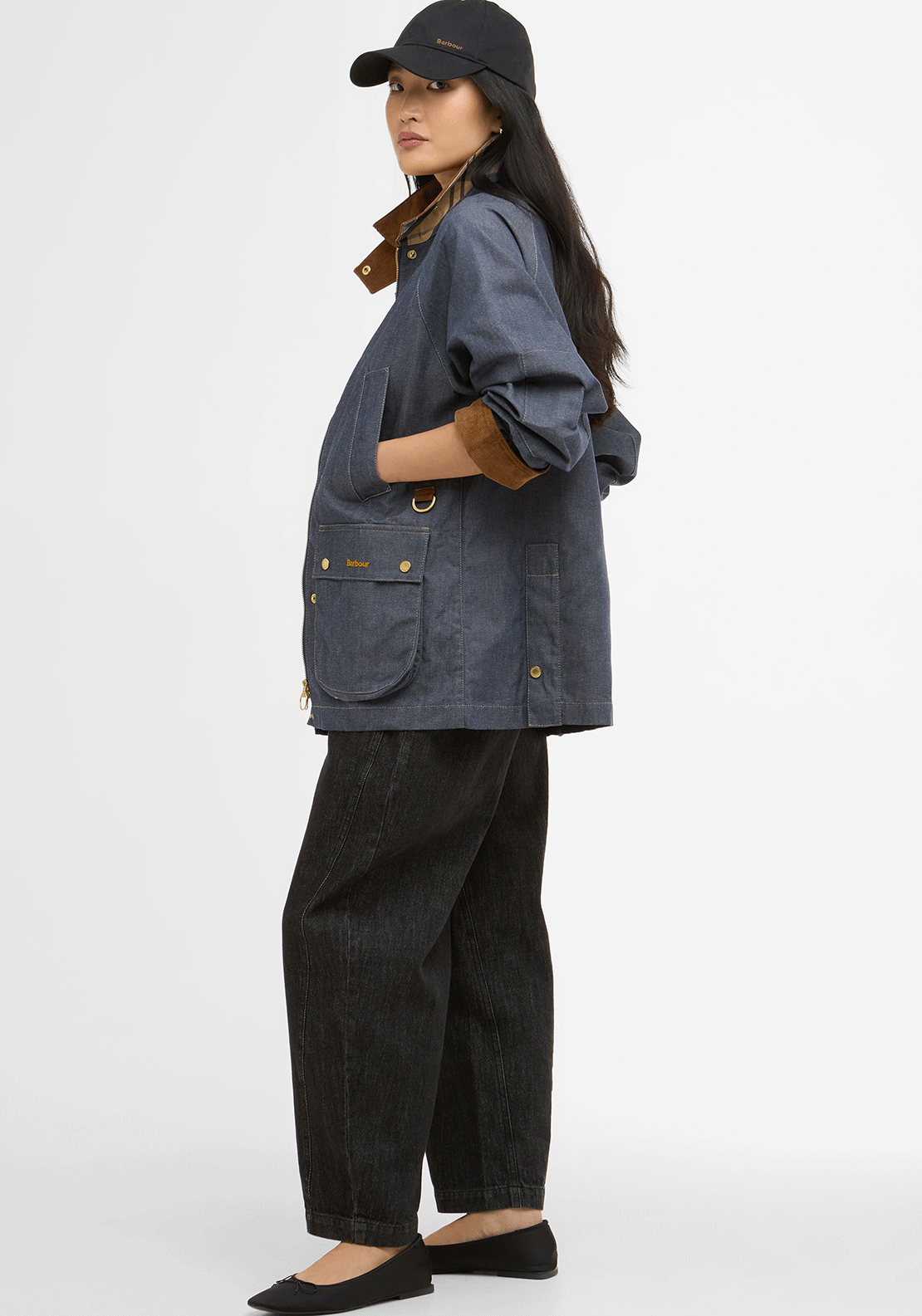 Barbour Womens Asker Denim Jacket, Blue