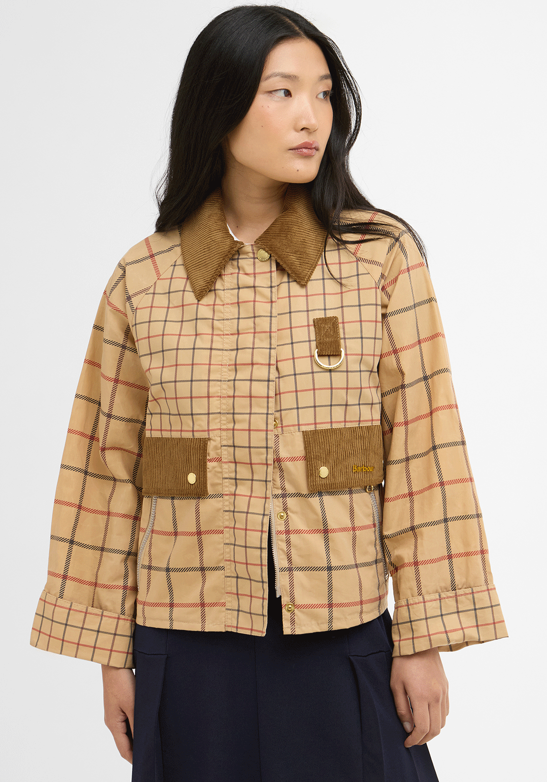Barbour Womens Mackworth Check Jacket, Beige