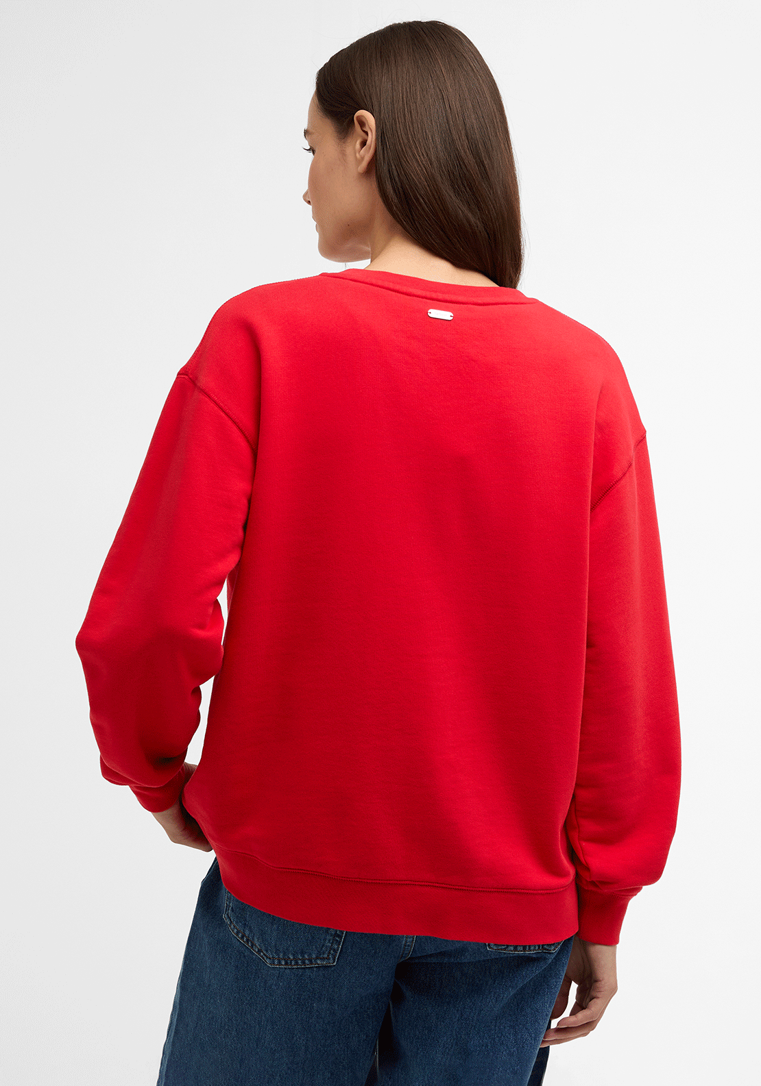 Barbour Womens Hartland Embroidered Sweatshirt, Red