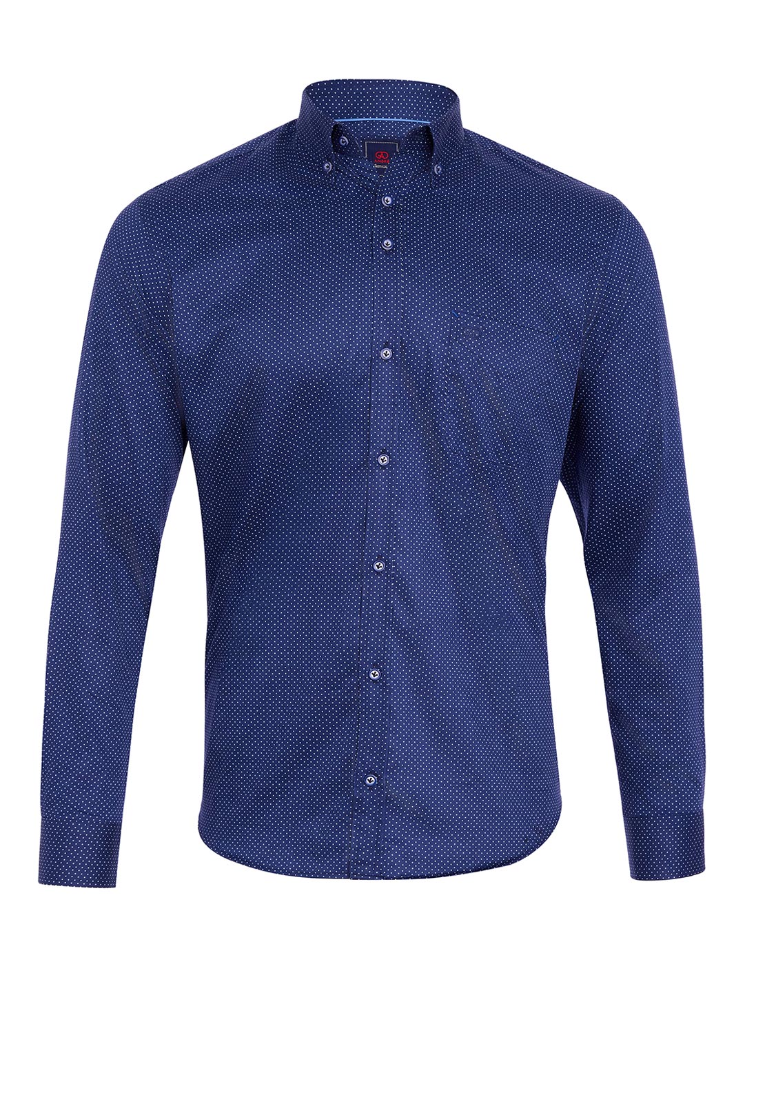Andre Dargle Polka Dot Shirt, Navy