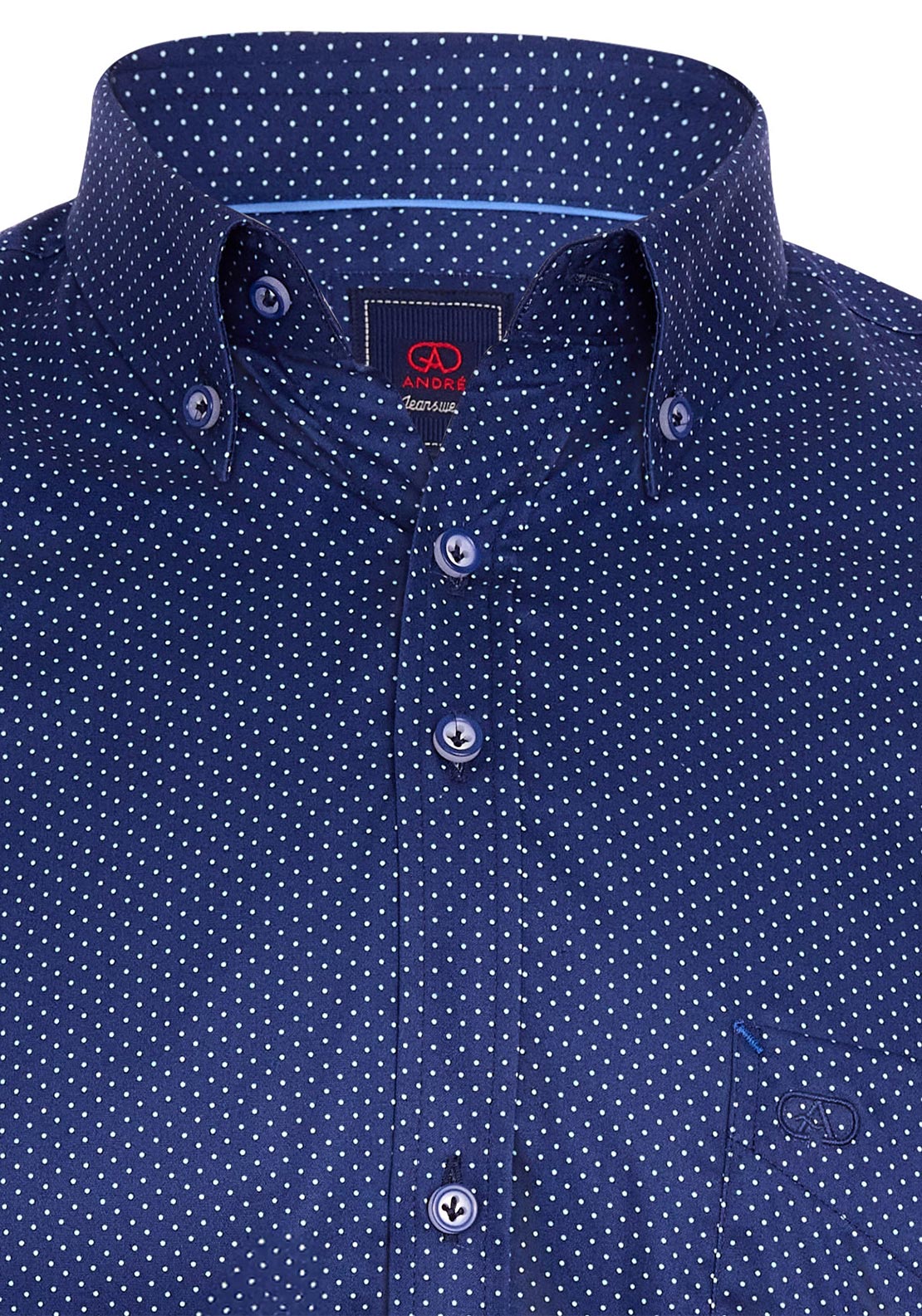 Andre Dargle Polka Dot Shirt, Navy