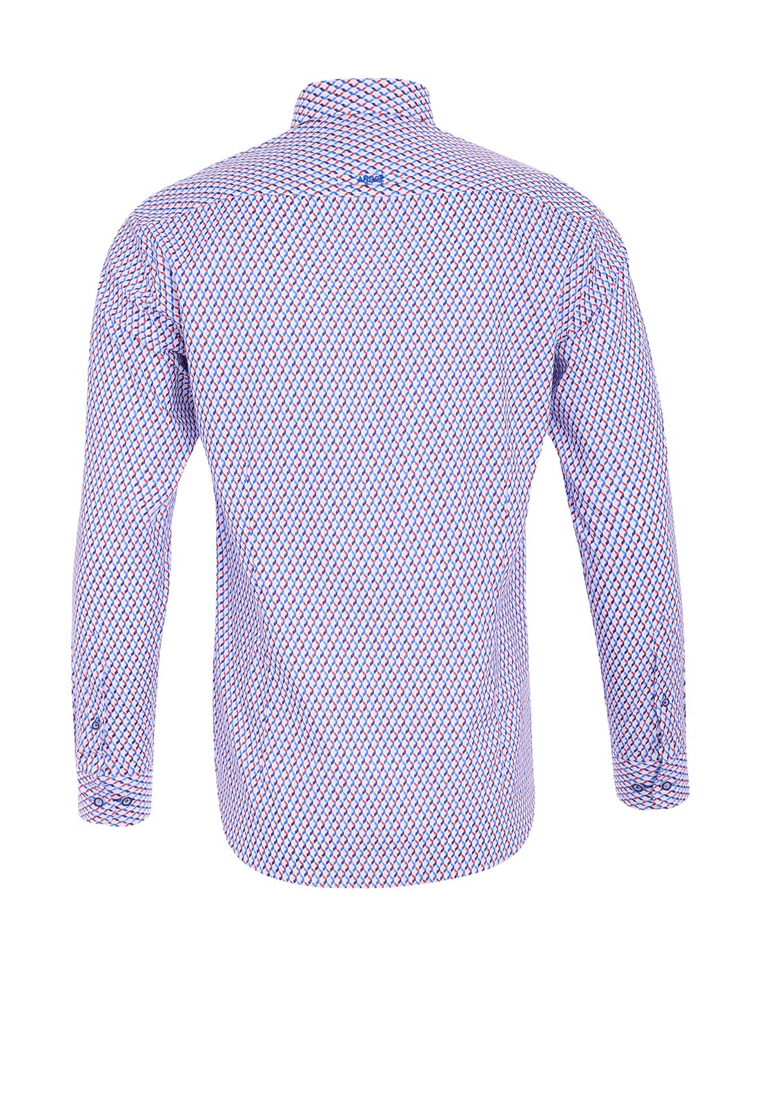 Andre Dodder Geo Pattern Shirt, Red & Blue Multi