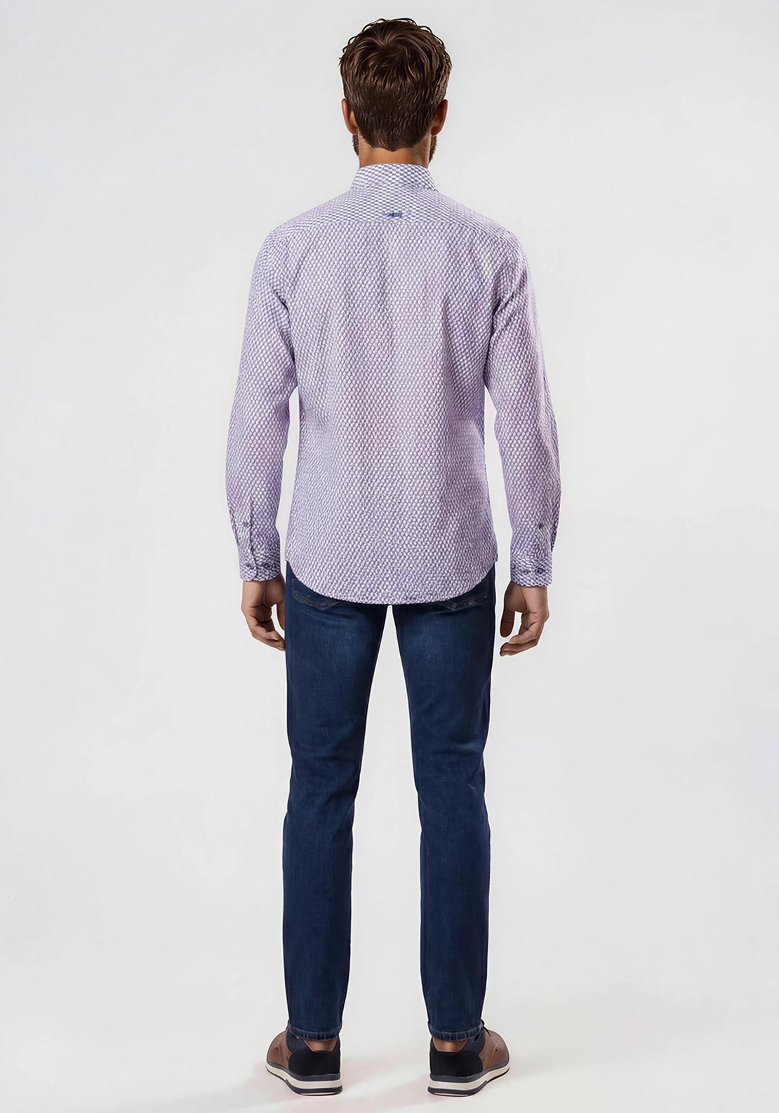 Andre Dodder Geo Pattern Shirt, Red & Blue Multi