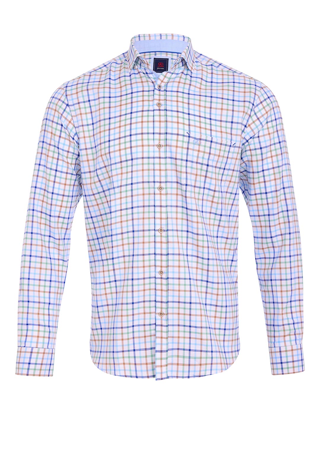 Andre Swilly Plaid Shirt, Green & Blue Multi