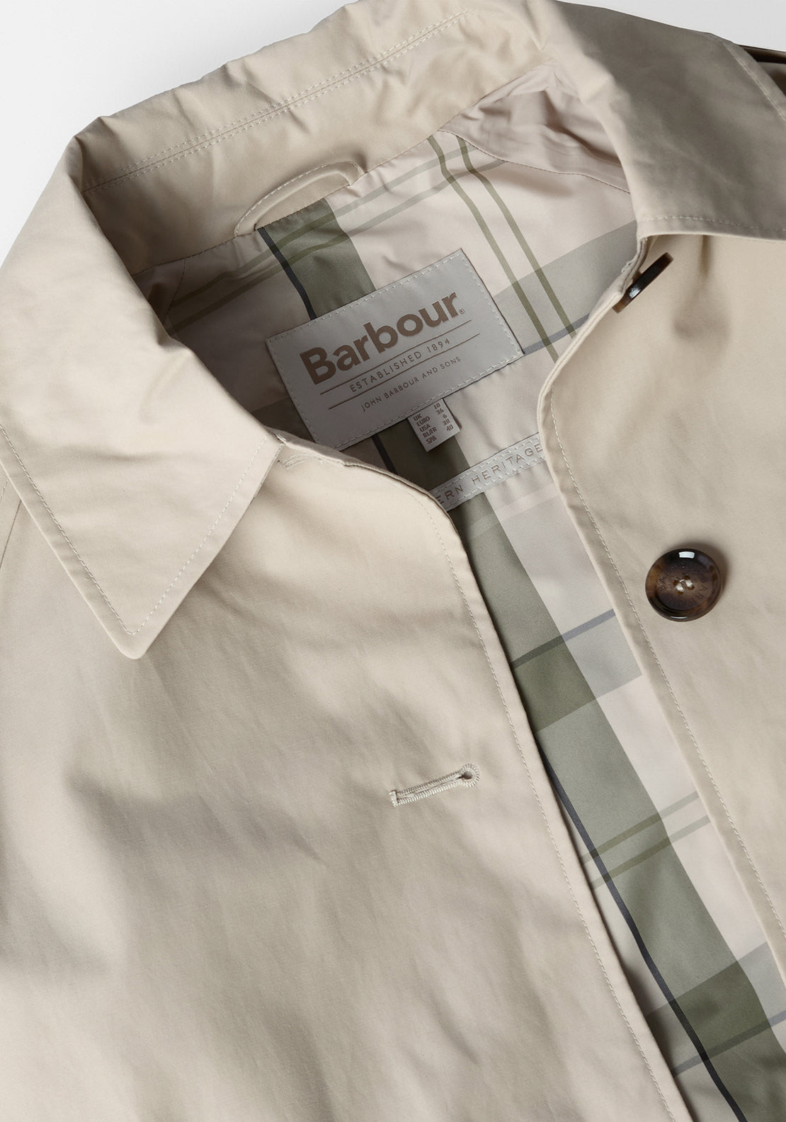 Barbour Maia Showerproof Trench Coat, Beige