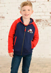 Little Lighthouse Jackson Tractor Full Zip Hoodie, Red