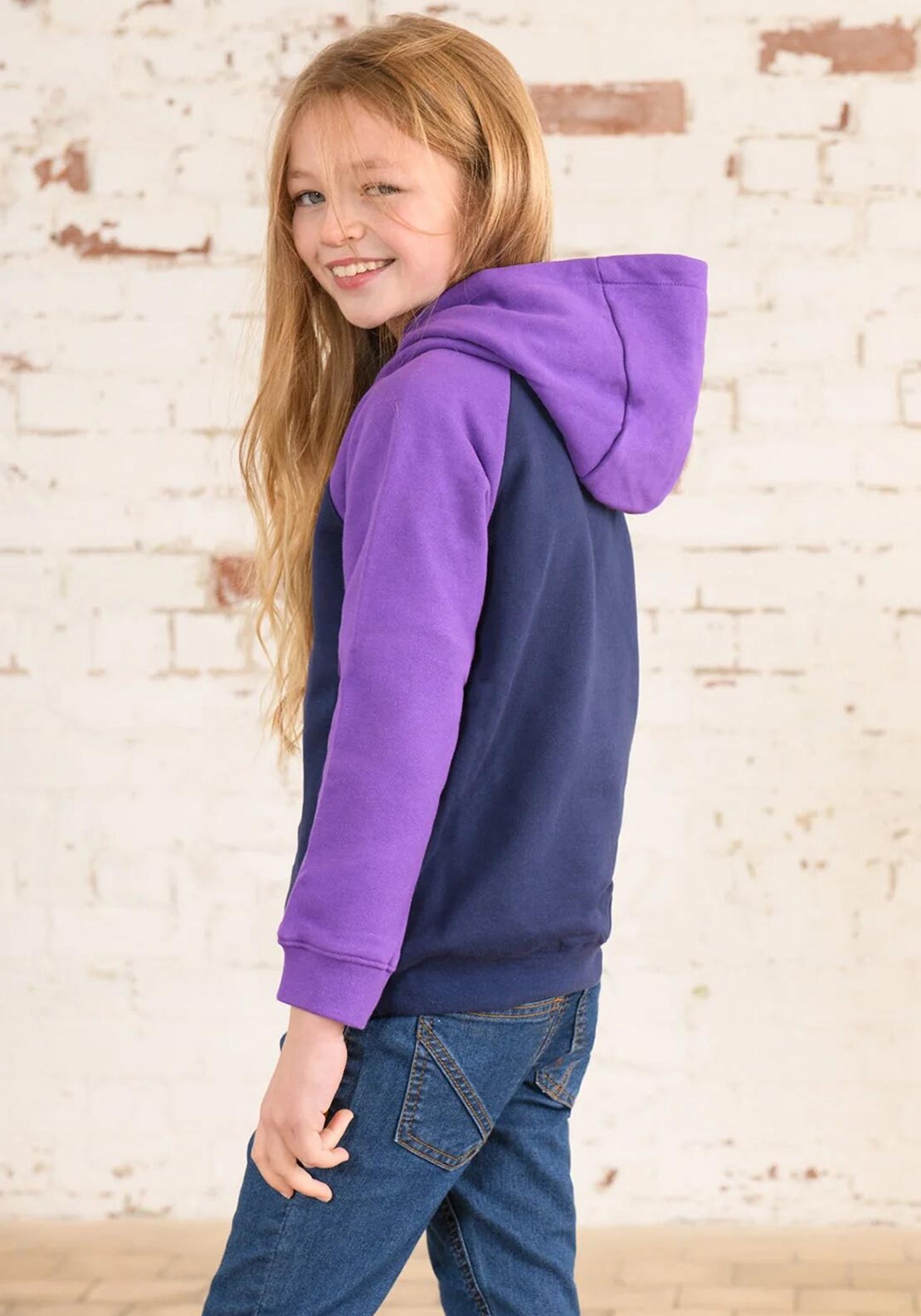 Little Lighthouse Girl Jill Tractor Hoodie, Purple