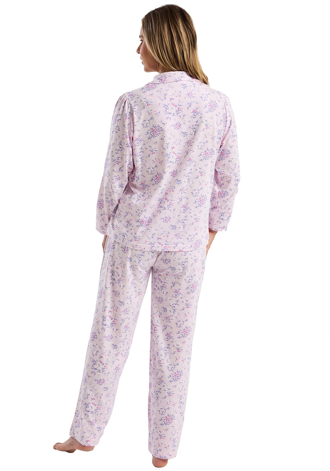 Marlon Floral Button Pyjama Set, Pink