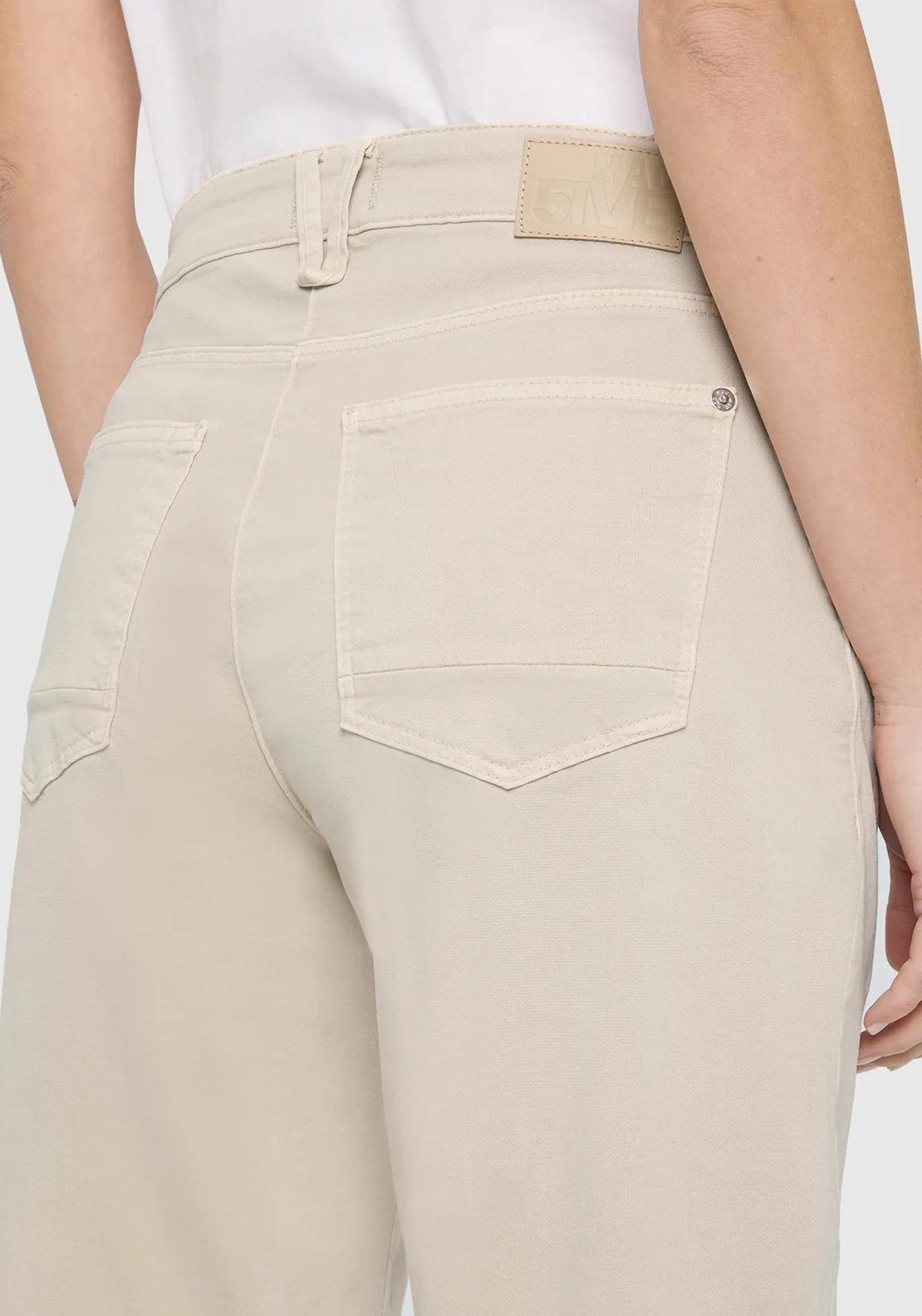 MAC Barrel Danni Straight Leg Jeans, Light Beige