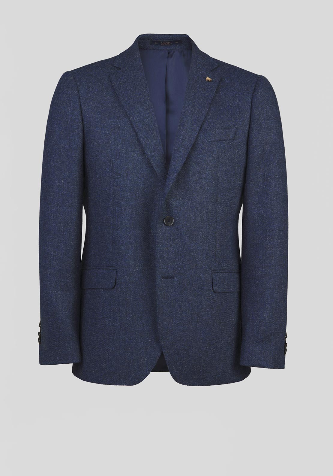 Magee 1866 Clady Donegal Tweed Herringbone Blazer, Blue McElhinneys