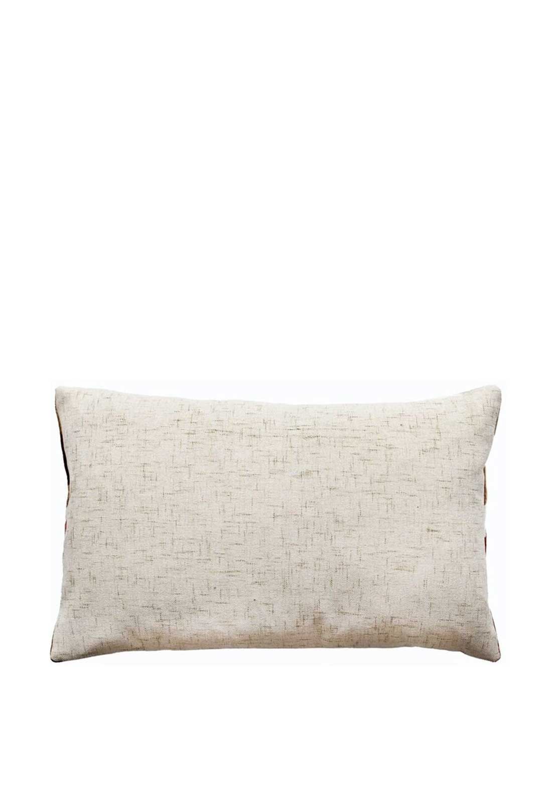 Malini Teramo Earthy Cushion 30x50cm, Brick Red & Neutral