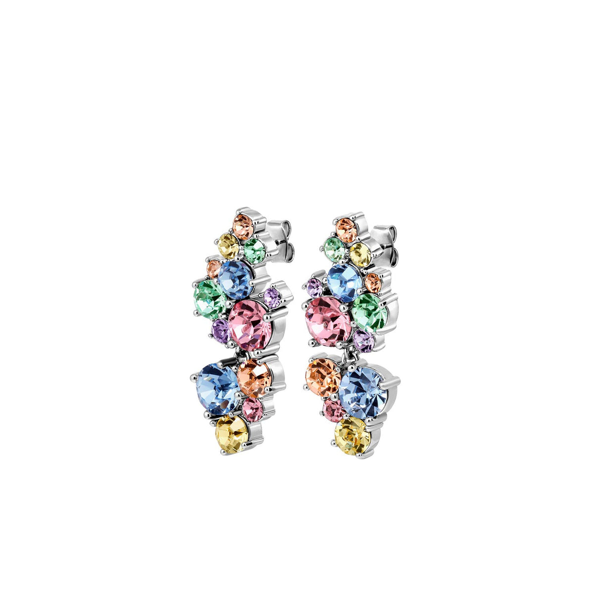 Dyrberg/Kern Marigold Drop Earrings, Silver & Pastel Multi
