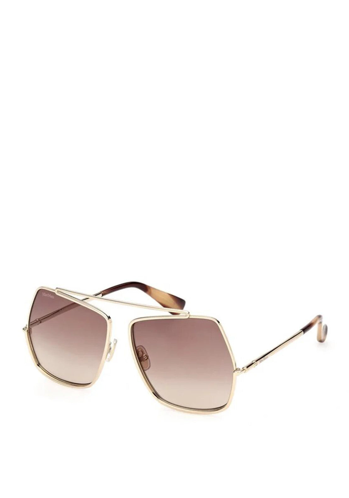 NEW Max Mara MM0102 Petite Elsa Sunglasses Gold Green Max Mara Elsa Petite Oversized Sunglasses in Green | Lyst main image 4