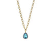 Dyrberg/Kern Metta Teardrop Aqua Crystal Necklace, Gold