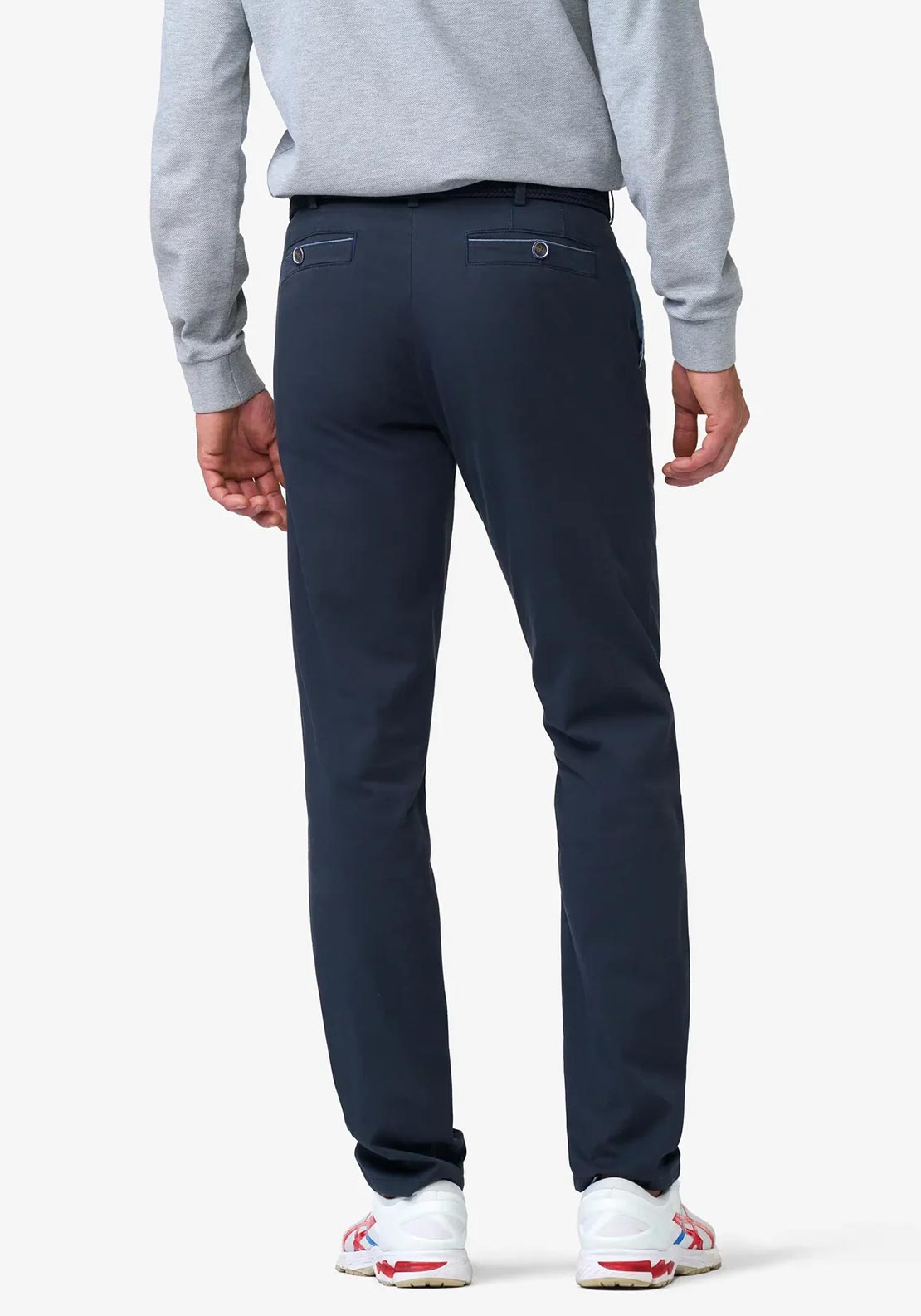 Meyer Oslo Premium Strech Cotton Chinos, Navy