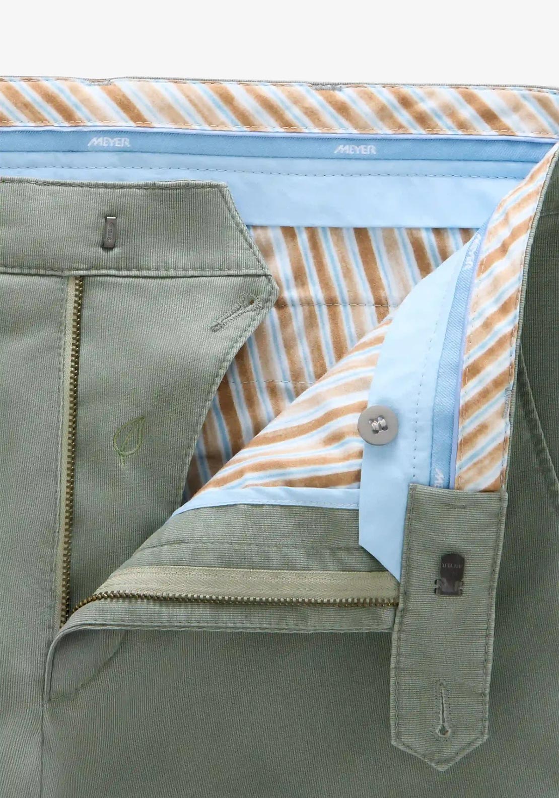 Meyer Roma Stretch Summer Chinos, Olive