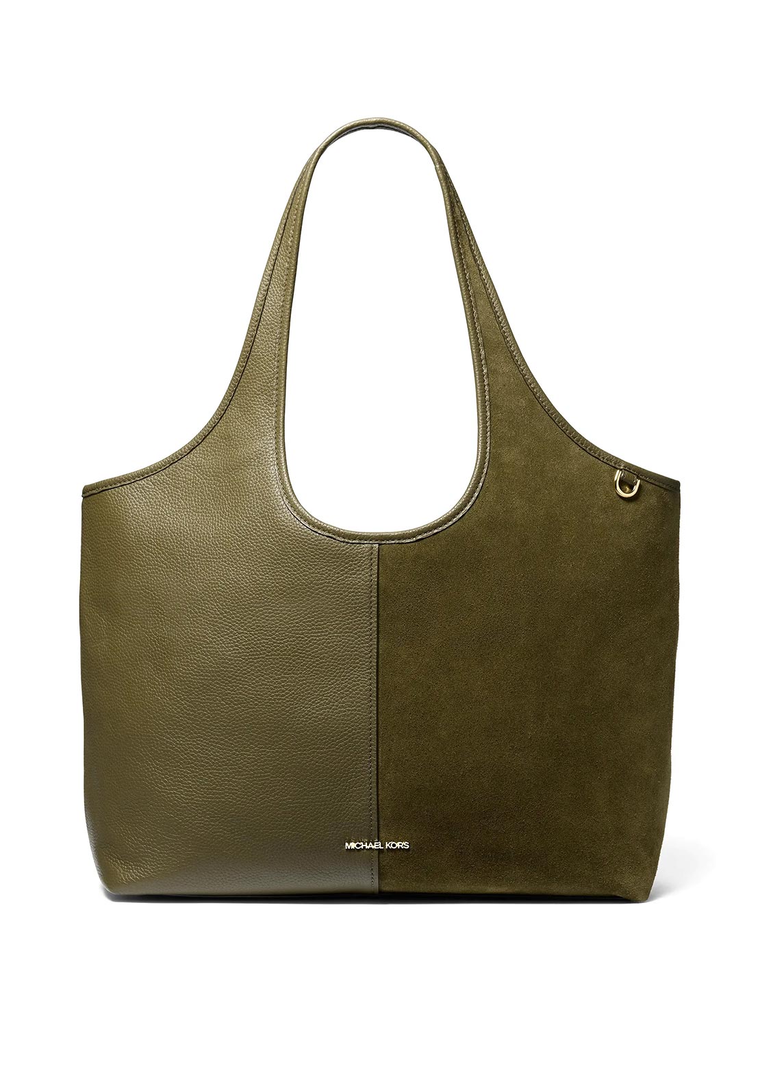 MICHAEL Michael Kors Large Henly Leather & Suede Tote Bag, Green