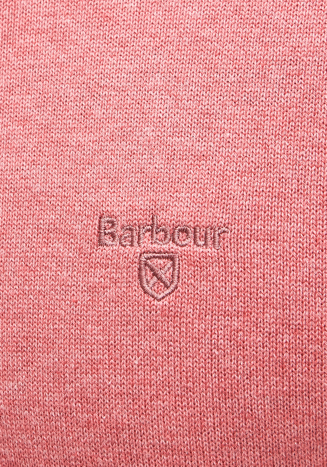 Barbour Men’s Pima Cotton Crew Neck Sweater, Pink Clay