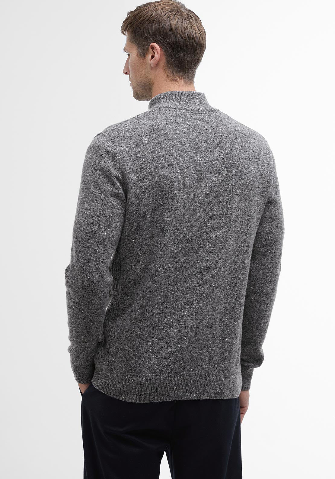 Barbour Men's Tisbury Half Zip Jumper, Grey