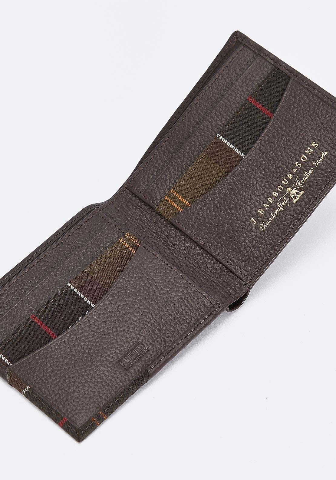 Barbour Men’s Tarbert Leather Wallet, Chocolate Brown