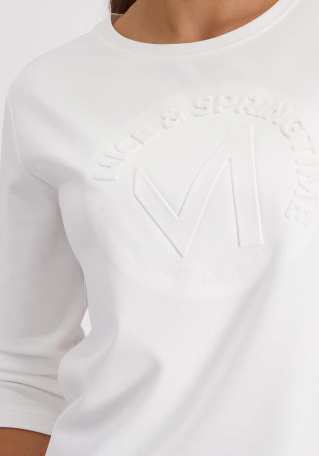 Monari Sweatshirt with Emblem, White