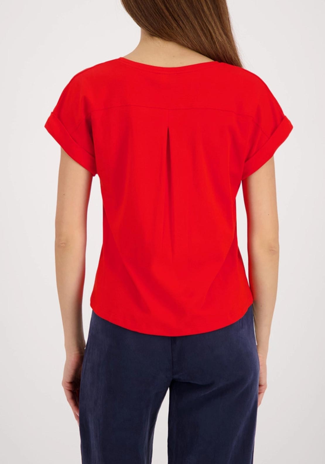 Monari Basic Round Neck T-Shirt, Red