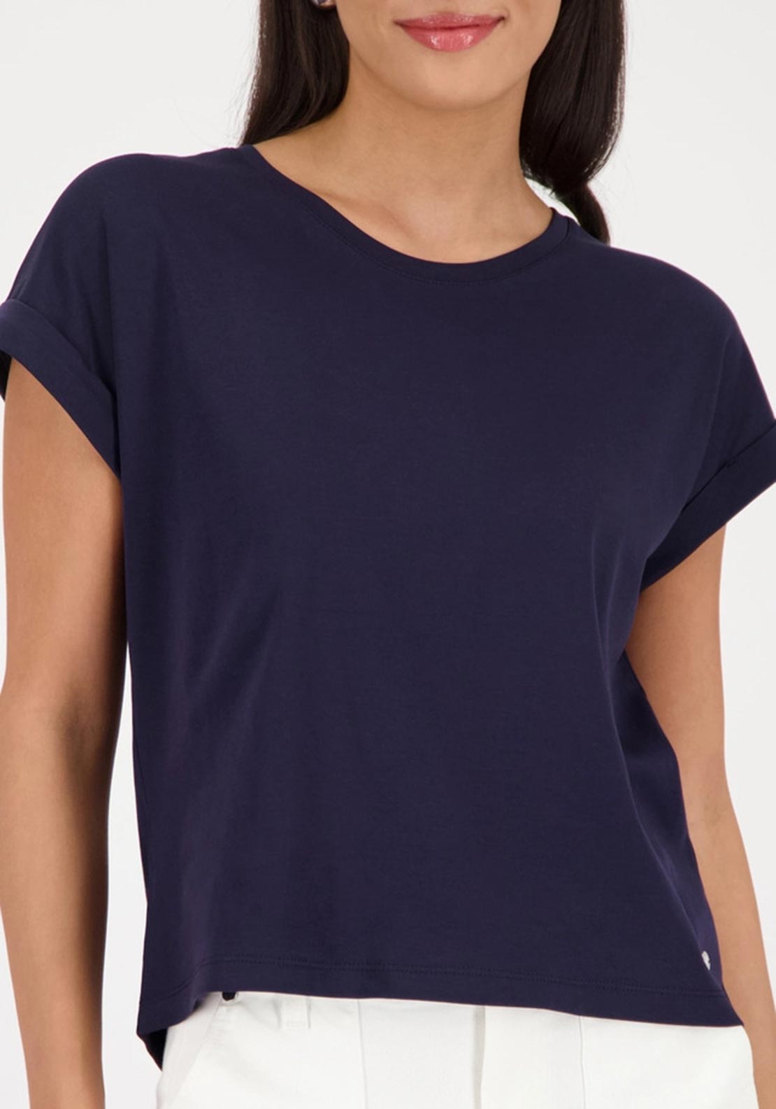 Monari Basic Round Neck T-Shirt, Navy