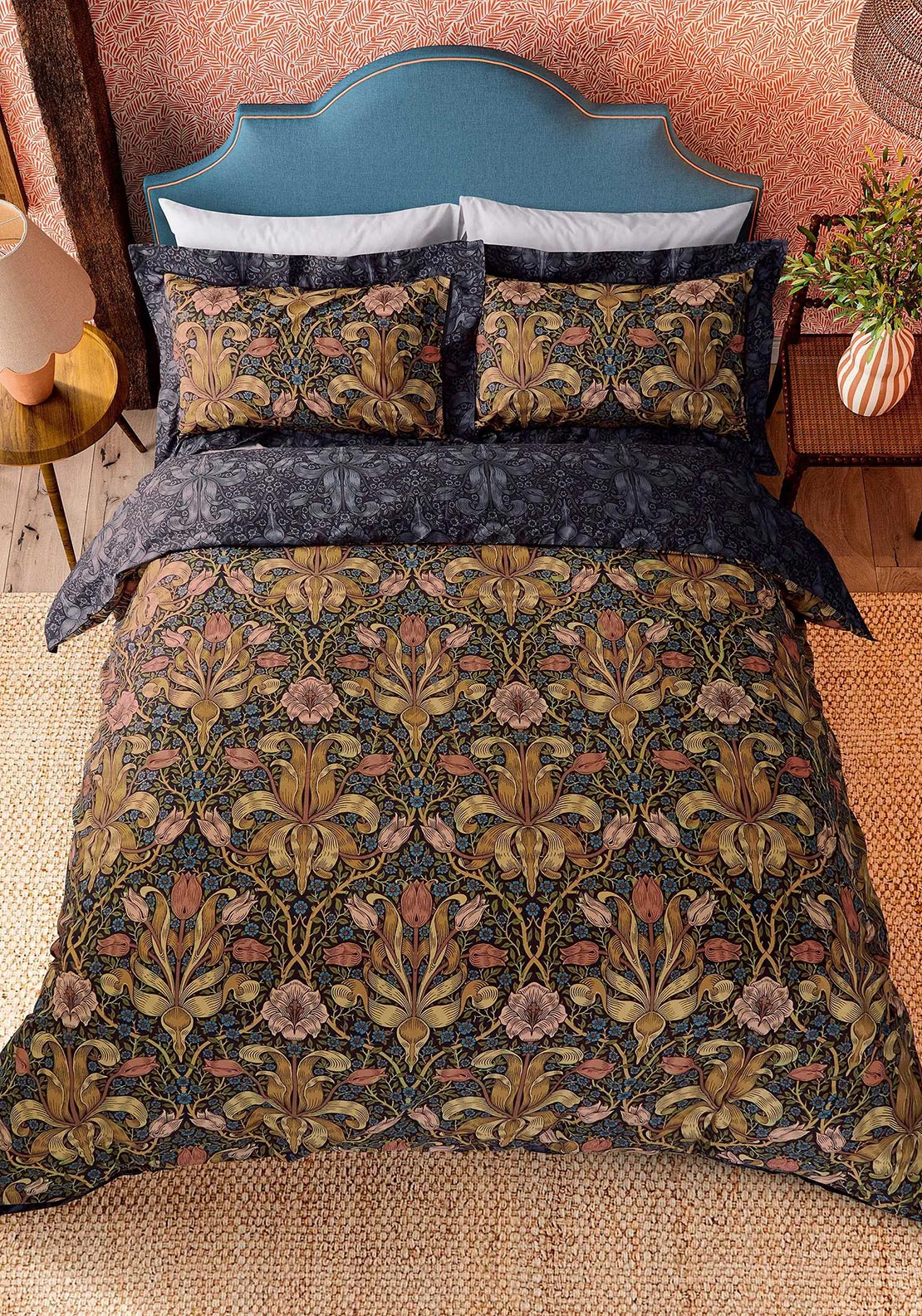 Morris & Co Spring Thicket Duvet Cover Set, Navy