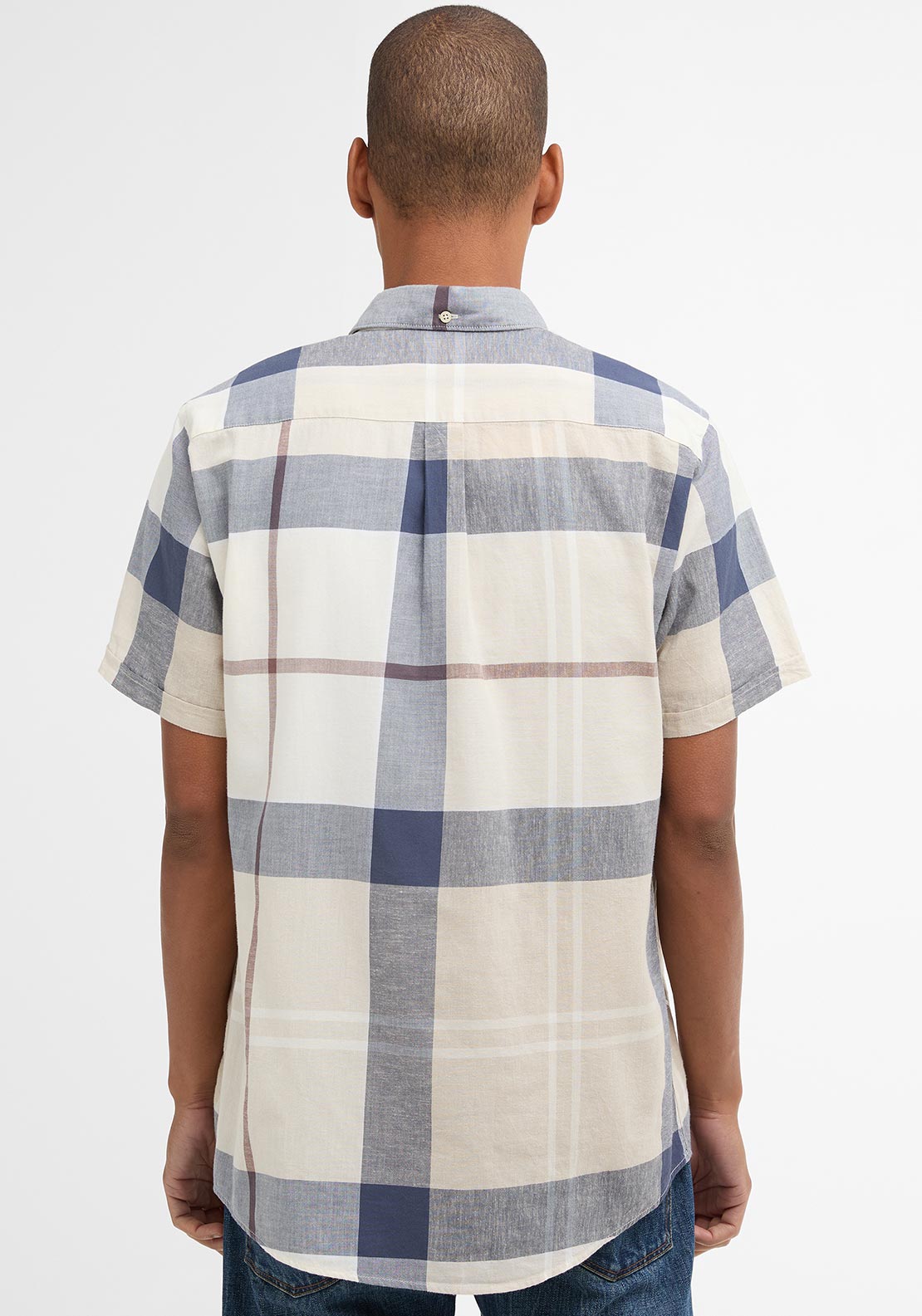 Barbour Men’s Douglas Tailored Shirt, Navy & Beige Multi