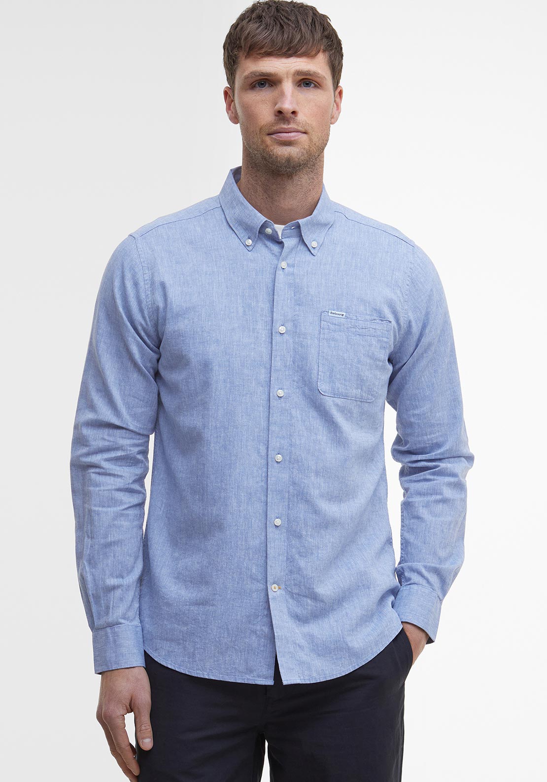 Barbour Men's Nelson Tailored Shirt, Blue - McElhinneys
