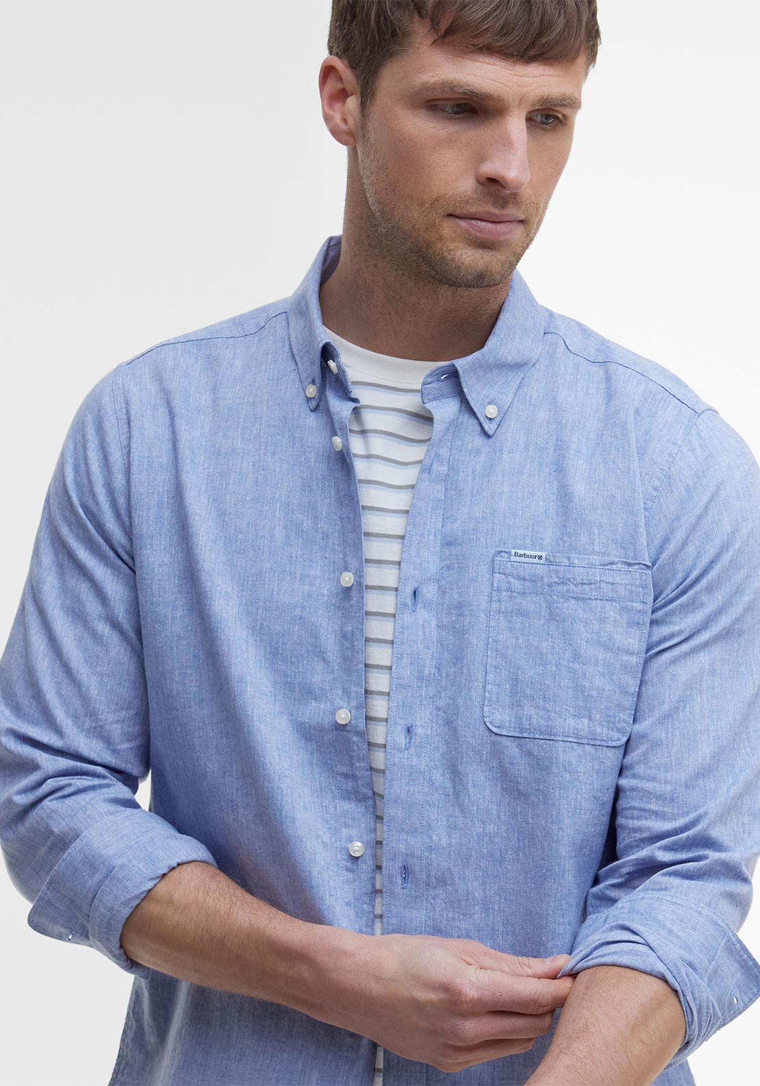 Barbour Men’s Nelson Tailored Shirt, Blue