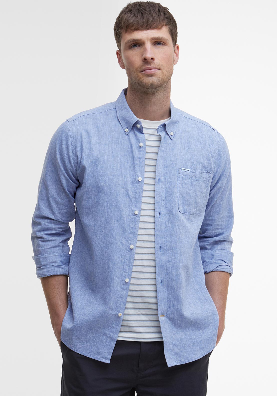 Barbour Men’s Nelson Tailored Shirt, Blue