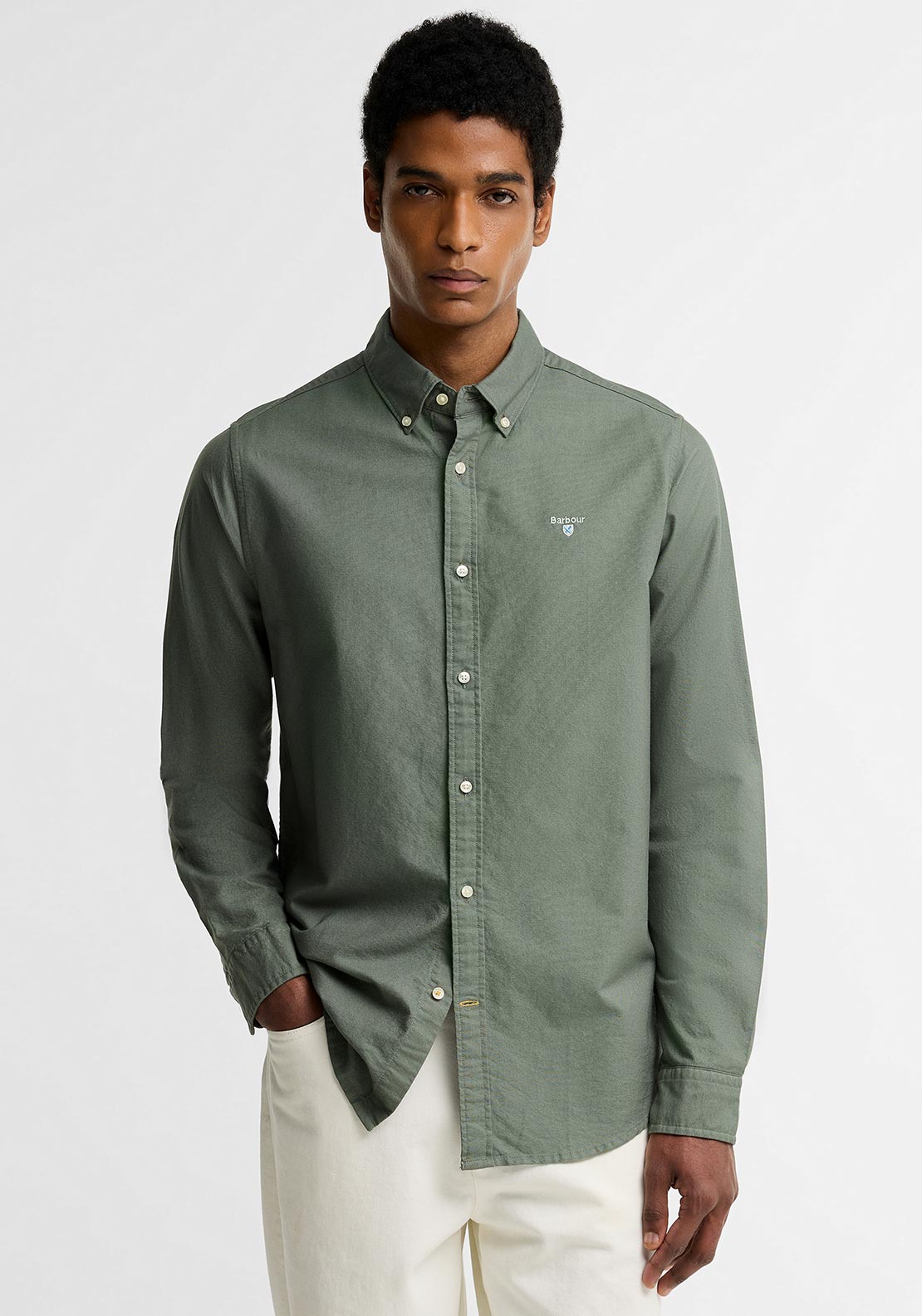 Barbour Men’s Oxtown Tailored Shirt, Agave Green