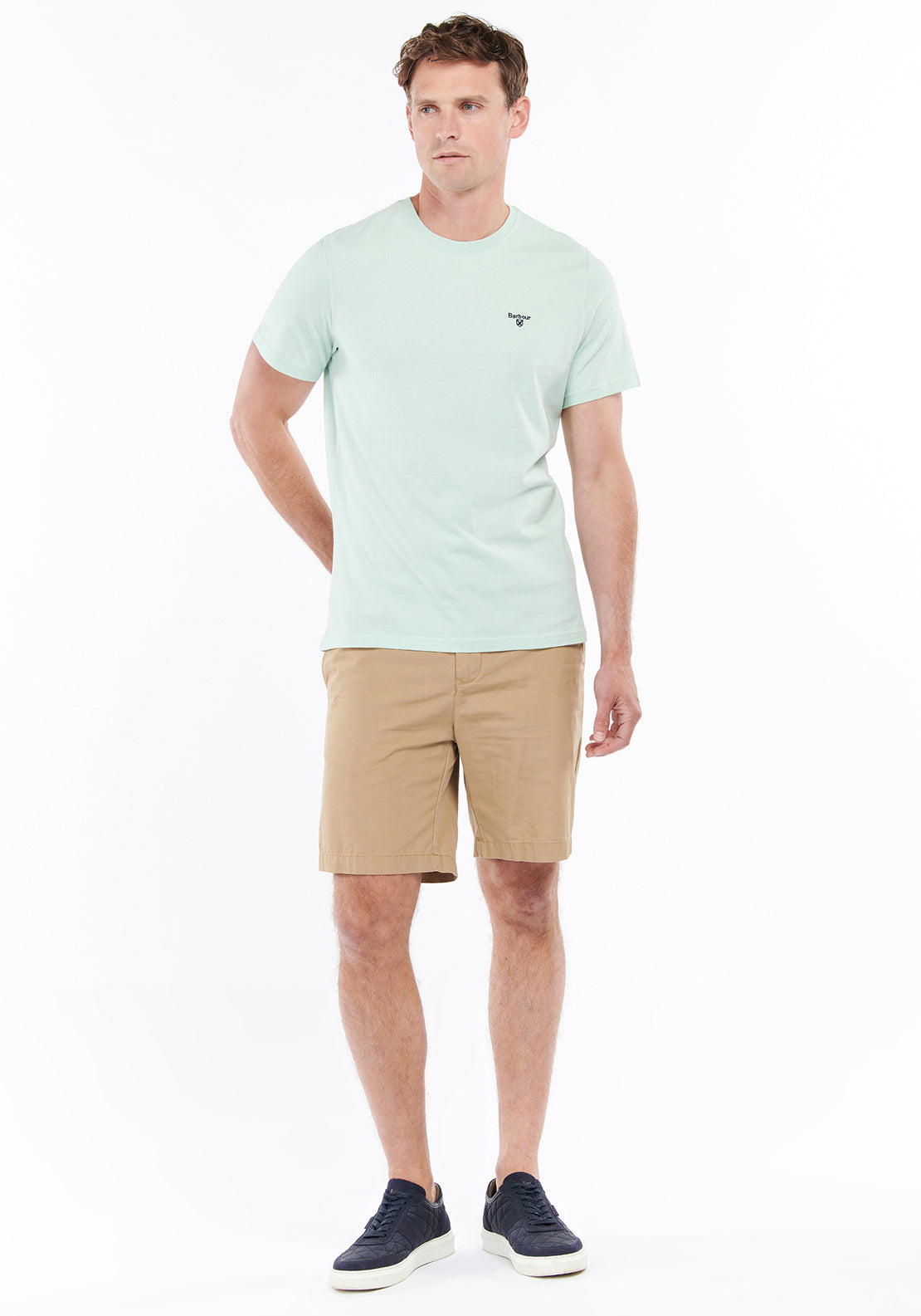 Barbour Men’s Essential Sports T-Shirt, Dusty Mint
