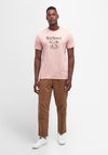 Barbour Men’s Fly T-Shirt, Pink Mist