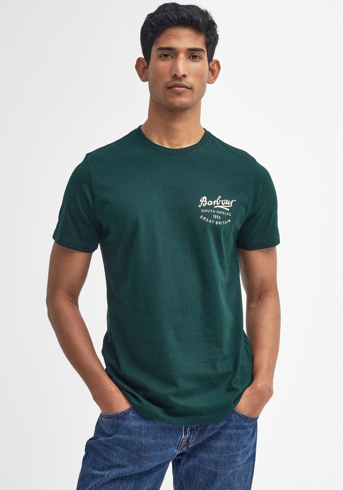 Barbour Men’s Script Graphic T-Shirt, Seaweed Green