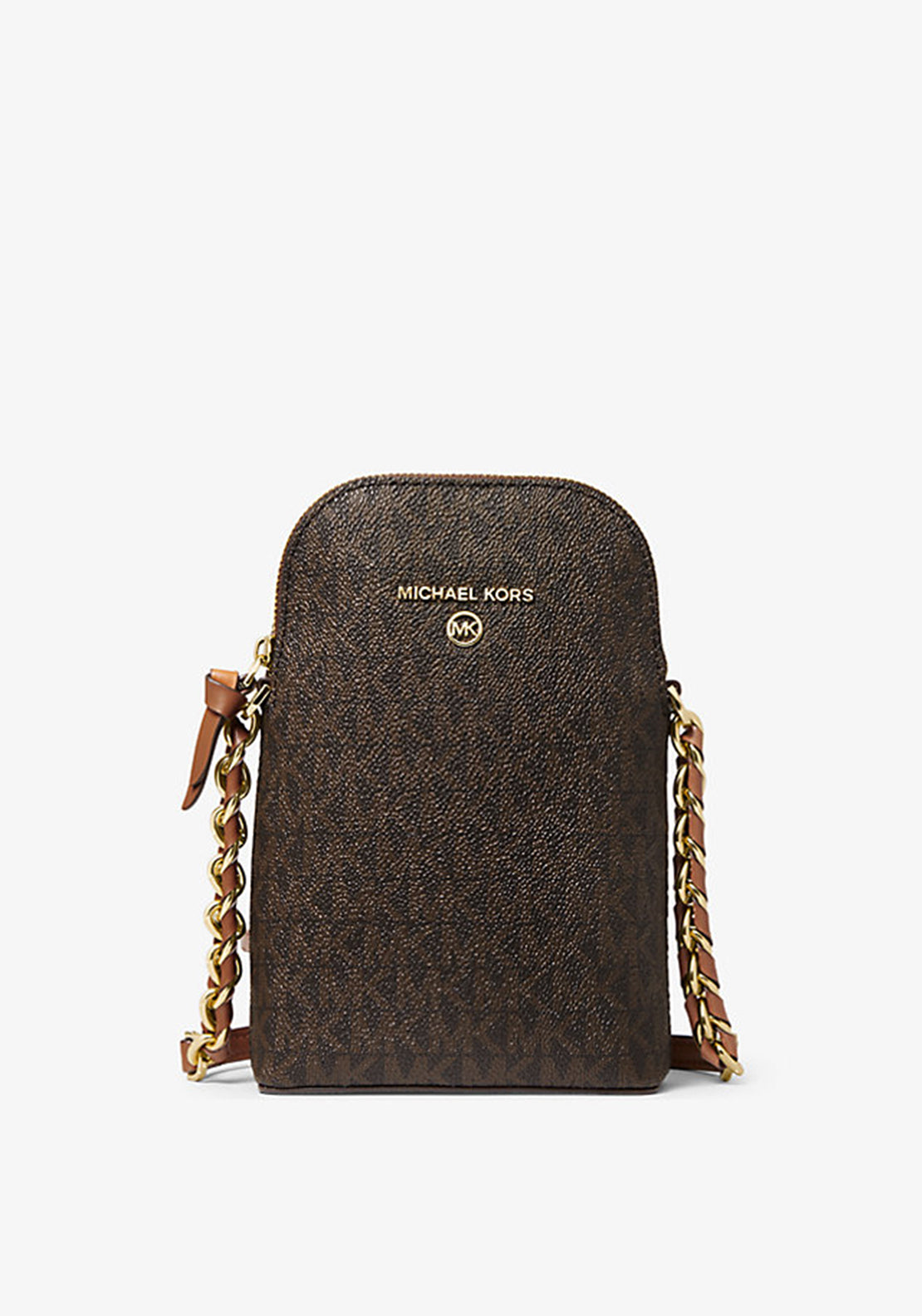 MICHAEL Micheal Kors Jet Set Charm Small Logo Crossbody Bag, Brown 