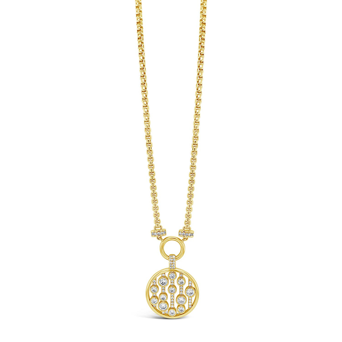 Absolute CZ Cluster Pendant Necklace, Gold