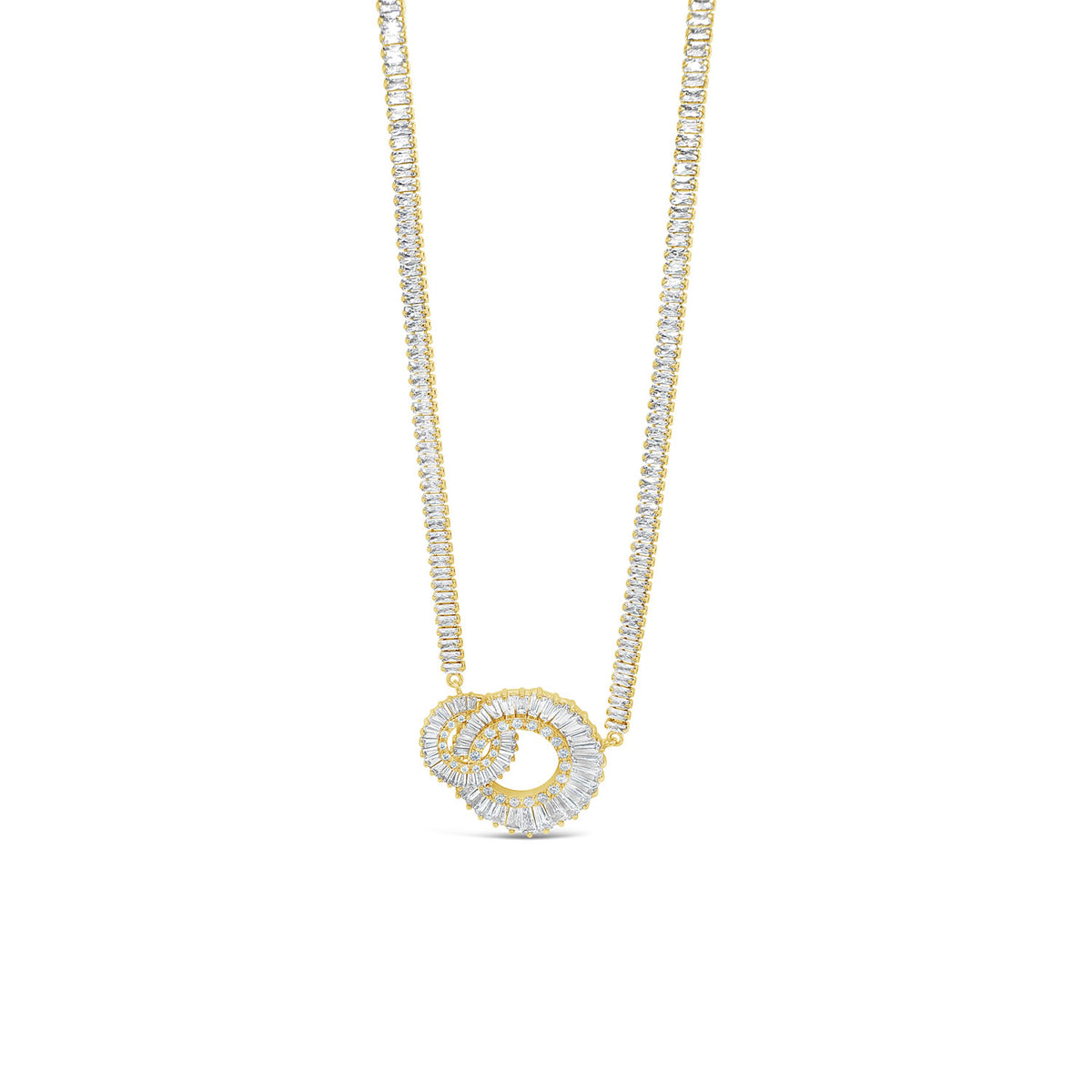 Absolute Interlock Disc Necklace, Gold