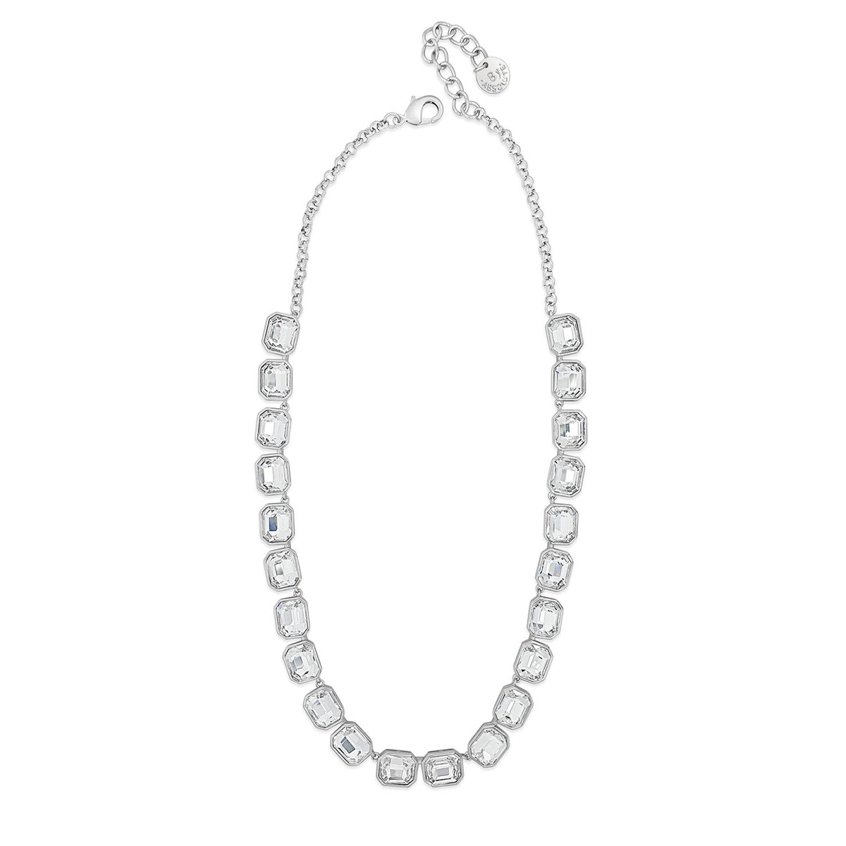 Absolute CZ Link Necklace, Silver