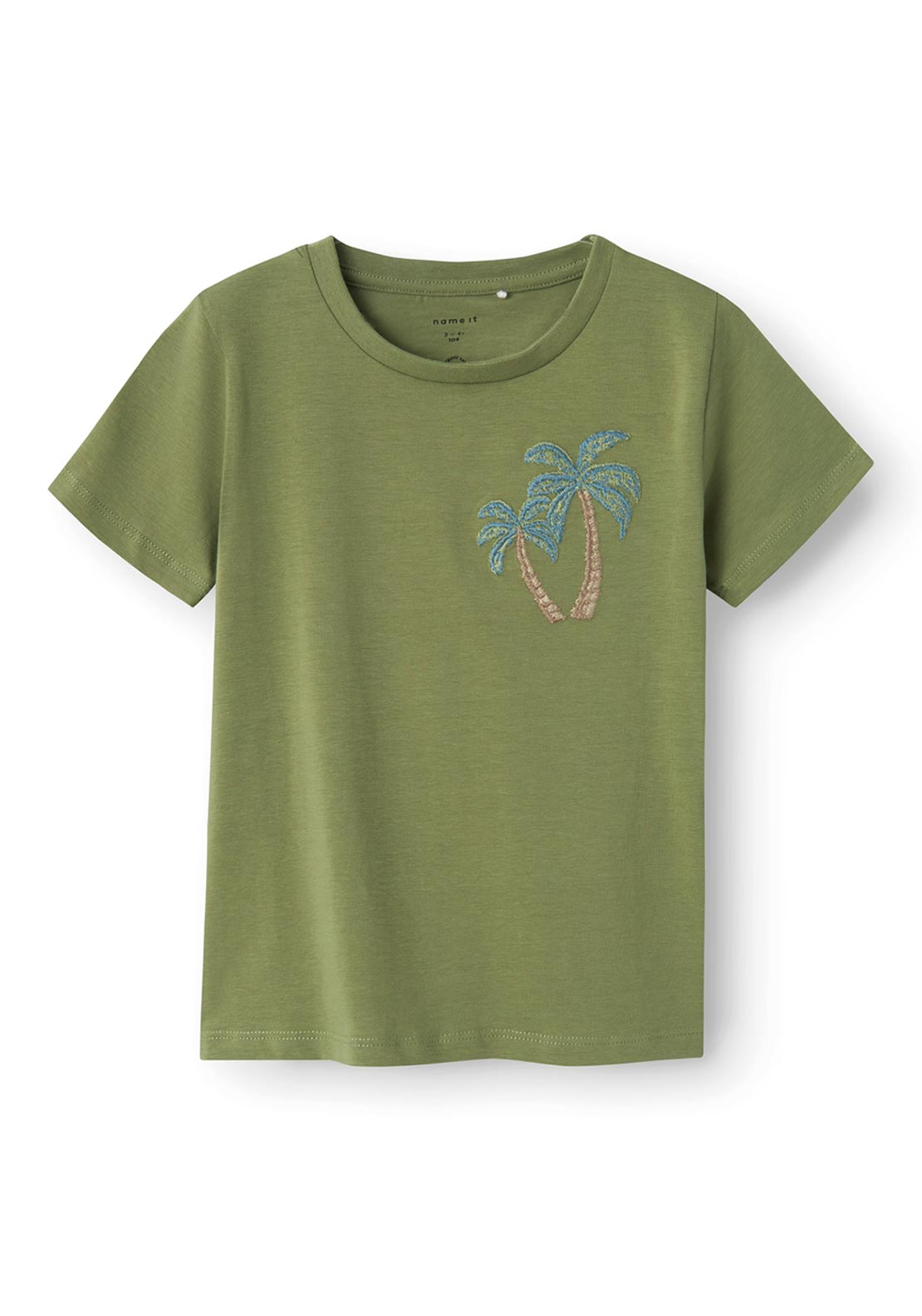 Name It Mini Boy Hakan Short Sleeve Tee, Oil Green