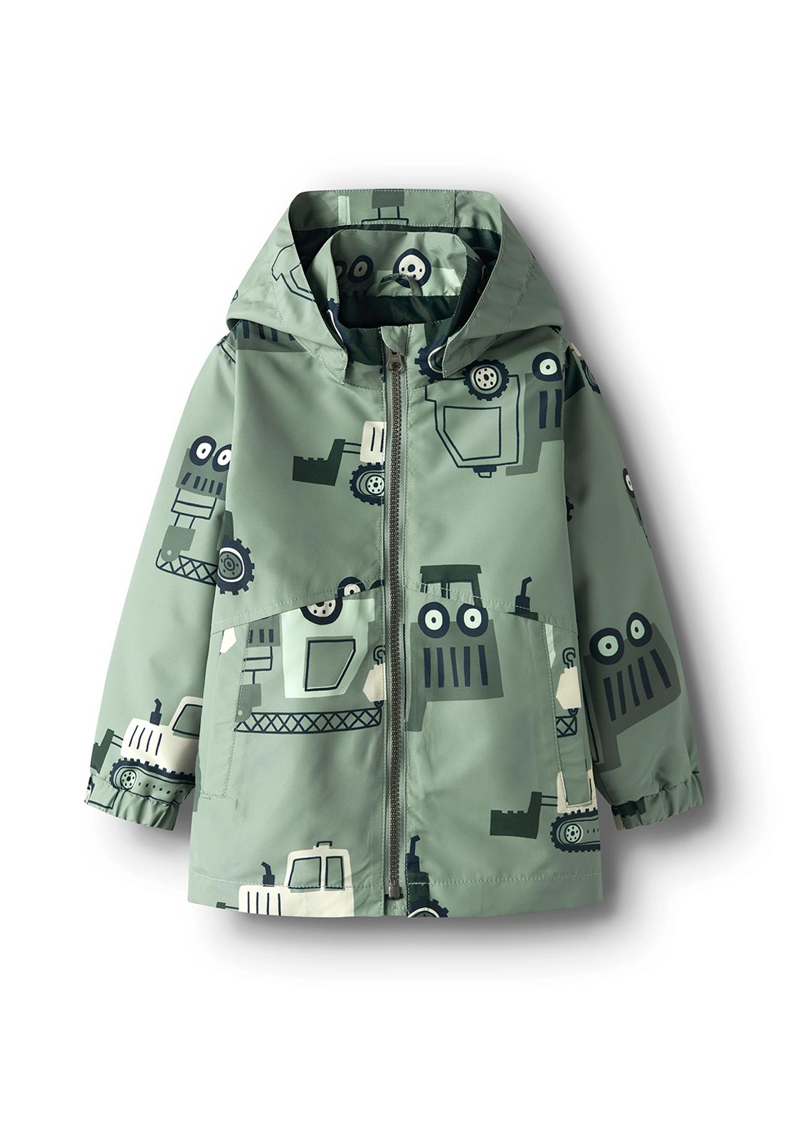 Name It Mini Boy Max Tractor Long Sleeve Jacket, Green