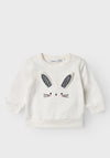 Name It Baby Girl Brine Bunny Sweatshirt, Jet Stream