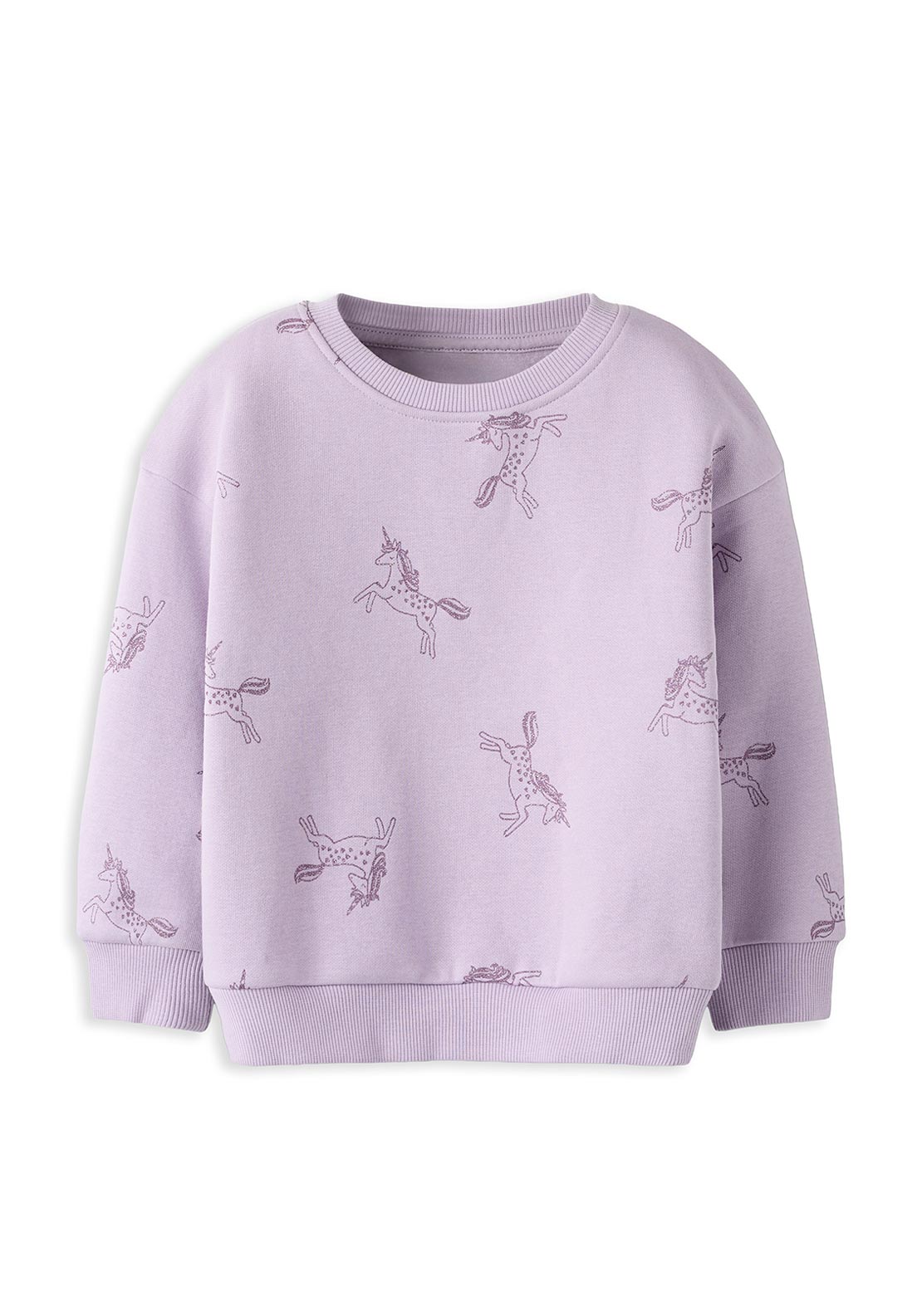 Name It Mini Girl Solea Long Sleeve Print Sweater, Lilac
